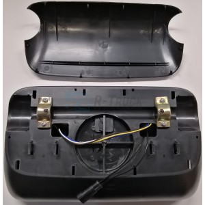 Iveco Eurotech medium mirror electric heat ring type black ABS e-mark