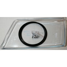 Man TGX head lamp glass with rim and clip RH e-mark
