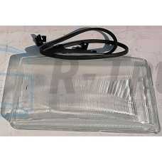 Scania R114 head lamp glass with rim normal LH