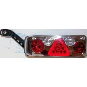 Universal rear lamp with side marker lamp LH e-mark